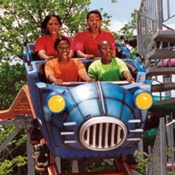 Family in Roller Coaster at Lake Winnie