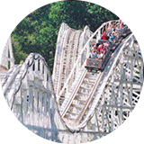 The Cannonball Wooden Roller Coaster Thrill Ride