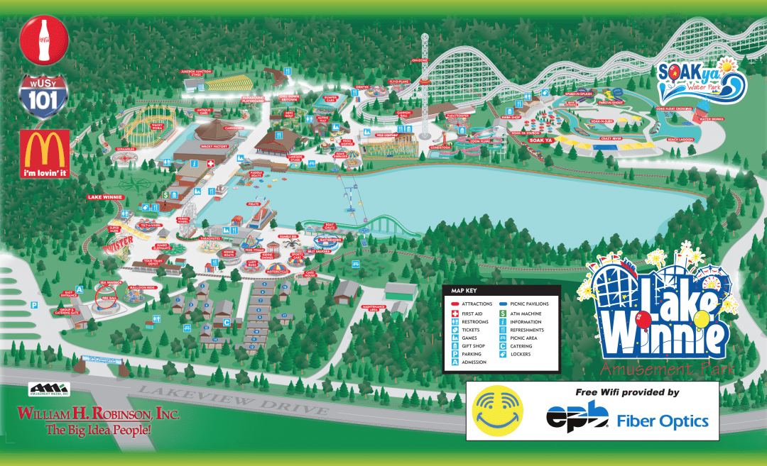 LakeWinnieMap Lake Winnie Amusement Park & Water Park